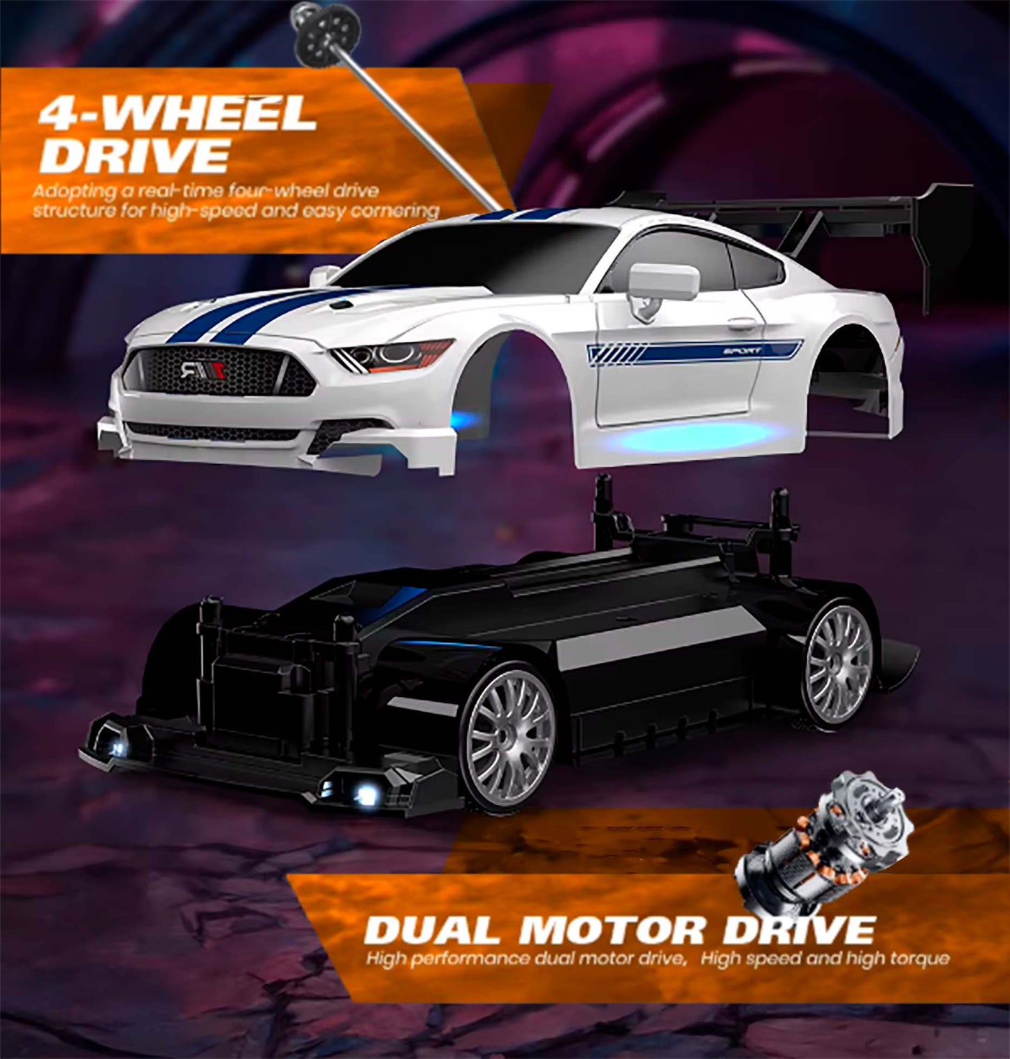 Auto deportivo a control remoto Drifting